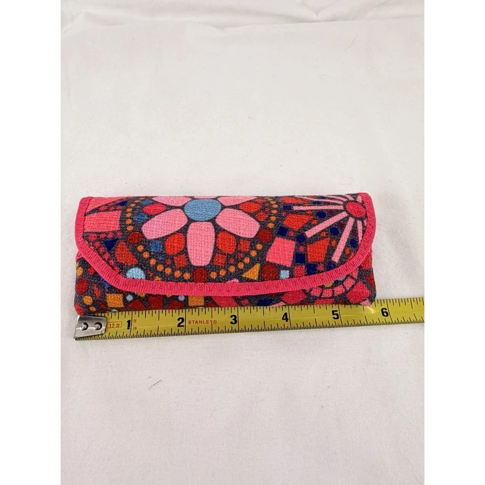 Boho Embroidered Eyeglasses Case Colorful Mosaic Stitch Fabric Glasses Pouch Y2K